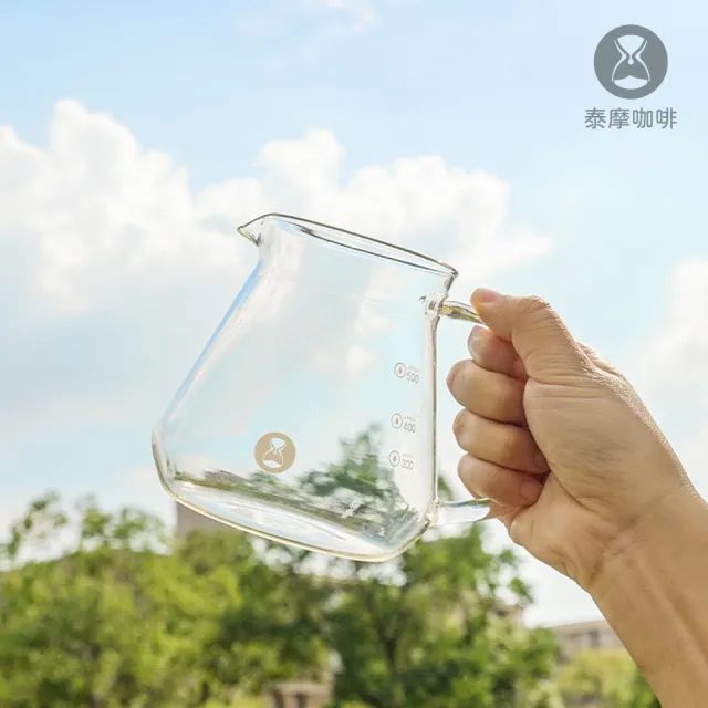 【TIMEMORE 泰摩】咖啡分享壺 600ml 透明(耐熱玻璃壺 茶壺)