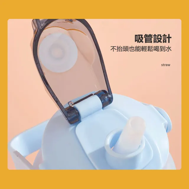 【Perfect 24】大容量漸變色水壺 2000ml(漸層色水壺/運動水壺/吸管水壺/太空杯/耐熱水壺)