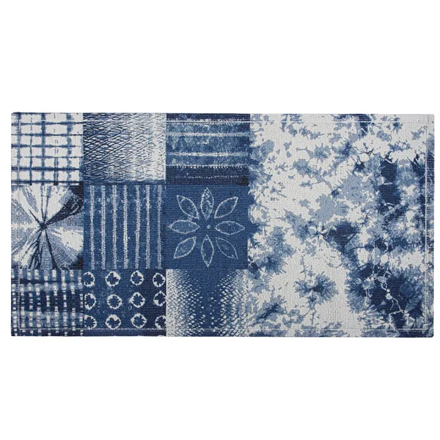 【Sorema 舒蕾馬】可機洗葡萄牙製 AZULEJO 廚房腳踏墊 55x100cm(★地中海優雅居家★)