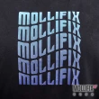 【Mollifix 瑪莉菲絲】袖反摺漸層LOGO短袖上衣、瑜珈上衣、瑜珈服(黑)