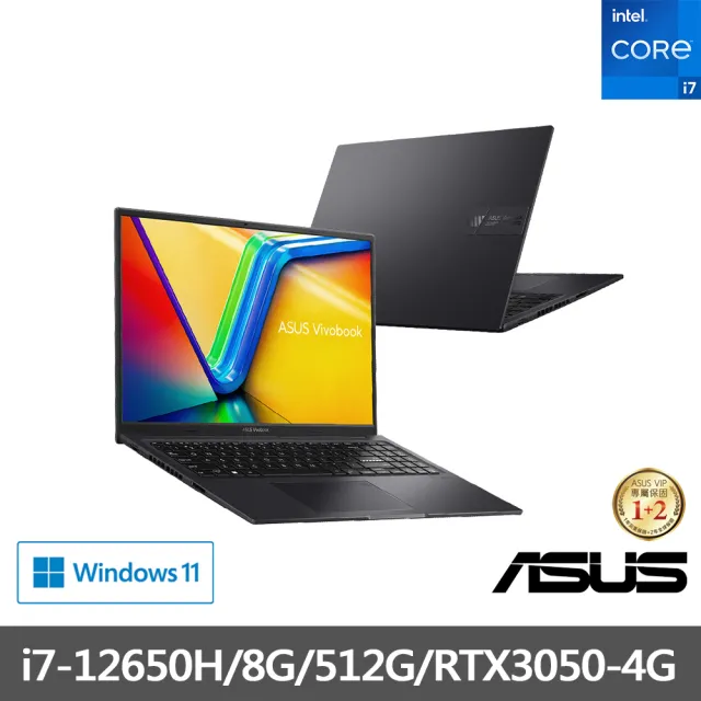 【ASUS】Office2021組★16吋i7 RTX3050筆電(Vivobook 16X K3605ZC/ i7-12650H/8G/512G SSD)