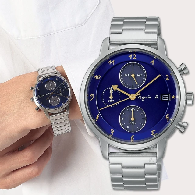 agnes b. marcello系列 簡約法式手寫數字腕錶