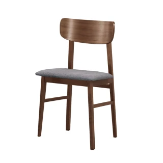 【文創集】巴卡莉透氣棉麻布實木餐椅二入組合(二張餐椅組合販售出貨)
