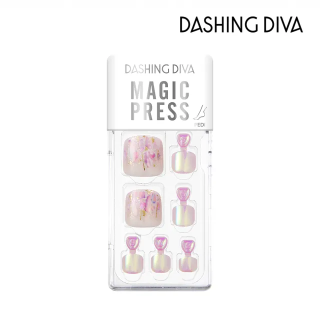 【DASHING DIVA】MAGICPRESS足部薄型美甲片_極光玻璃