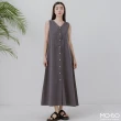 【MO-BO】陽光下亞麻排釦洋裝