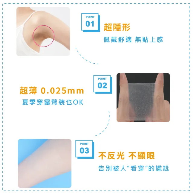 【流汗不尷尬】盒裝隱形超薄透明止汗貼20枚(清爽 吸汗貼 腋下貼 腋下墊 吸汗貼片 止汗貼布 速乾 除臭)