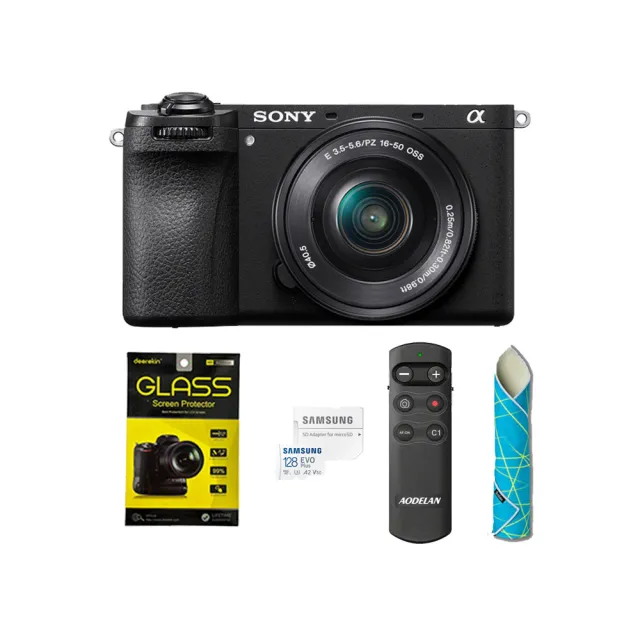 【SONY 索尼】ILCE-6700L+128G記憶卡+CL-50GL相機魔毯+AODELAN藍牙遙控器+DK鋼化貼(公司貨)