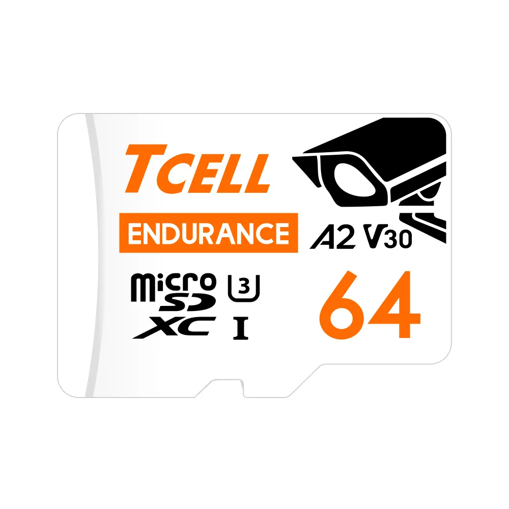 【TCELL 冠元】2入組-MicroSDXC UHS-I A2 U3 64GB(監控專用記憶卡)