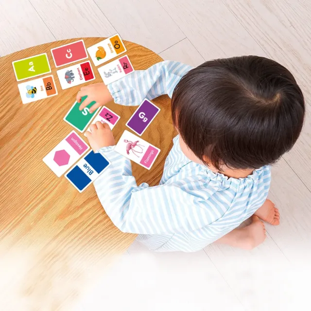 字母卡片2-4歲(兒童早教閃卡 學習顏色數字形狀 ABC英文 早教 幼兒園)