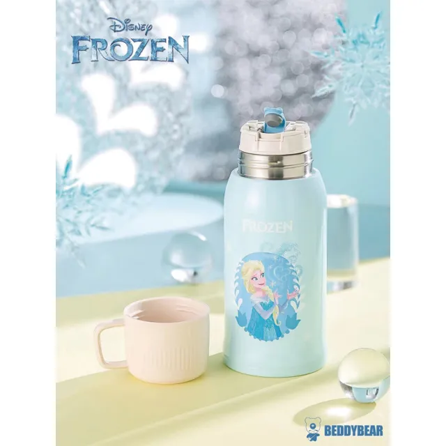 【BEDDY BEAR 杯具熊】冰雪奇緣復古兒童保溫杯 600ml(保溫杯 316不銹鋼 兒童保溫水壺)