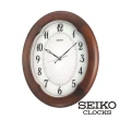 【SEIKO 精工】橢圓深褐色木頭掛鐘時鐘 QXA389B(深褐色木頭 靜音機芯 SK048)