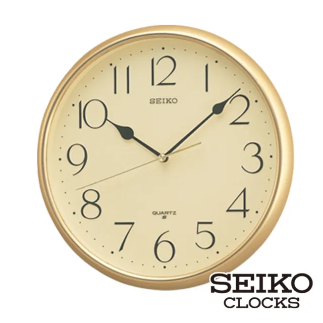 【SEIKO 精工】金屬光澤 清新數字顯示 時鐘 時尚掛鐘 QXA001G.QXA001S(經典 百搭設計 2色可選 SK048)