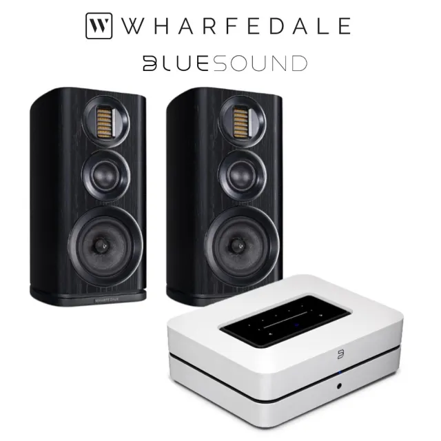 【Wharfedale】書架喇叭 + BLUESOUND 數位串流音樂擴大機(EVO 4.2 + POWERNODE)