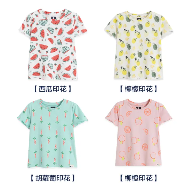 【GAP】女幼童 純棉印花T恤短褲套裝 布萊納系列-多色可選(601695&601763)