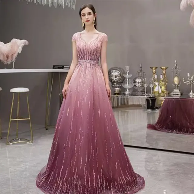 【女神婚紗禮服】高端仙氣夢幻高貴氣質宴會晚禮服 PLGZ-22(婚紗攝影 表演禮服)