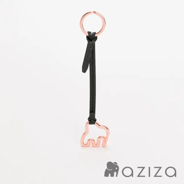 【aziza】鏤空小象素色吊飾鑰匙圈(多色)