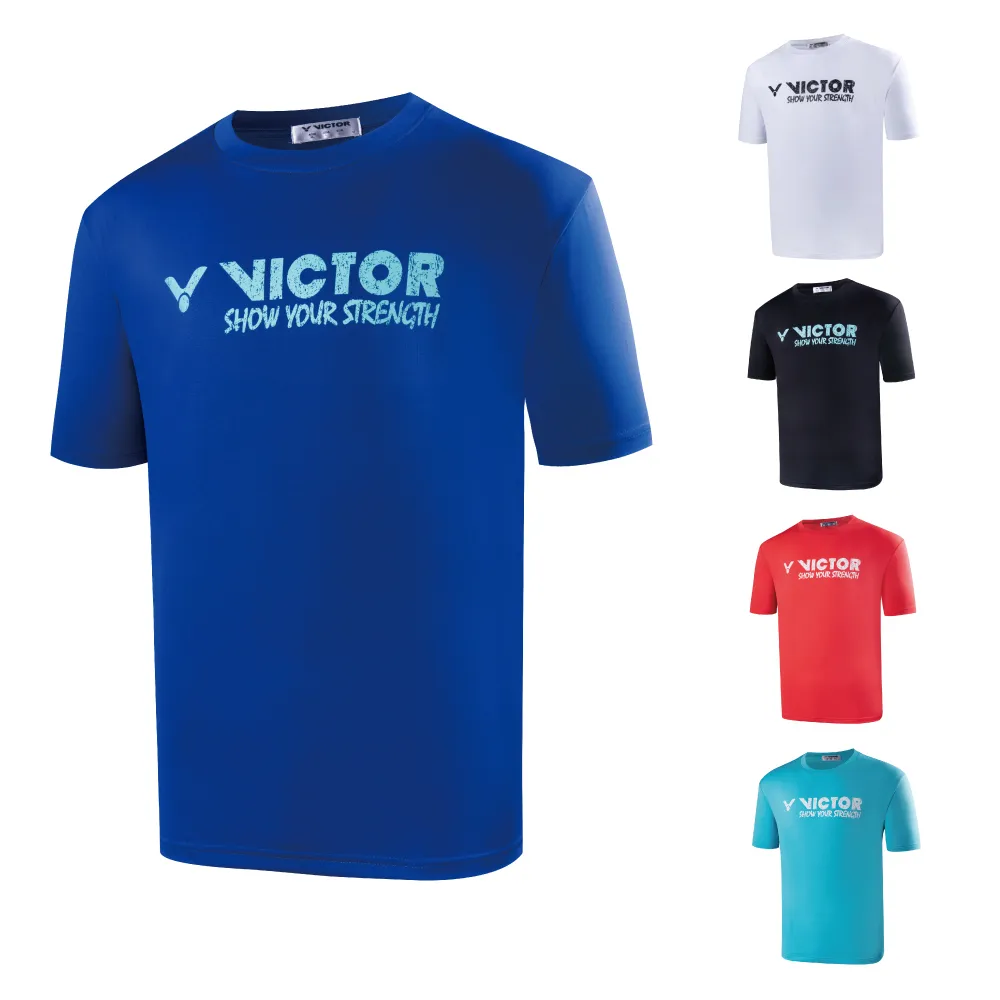 【VICTOR 勝利體育】VICTOR 印花 T-Shirt 中性(T-11102 A/B/C/D/F 白/寶藍/黑/橘紅/湖水藍)