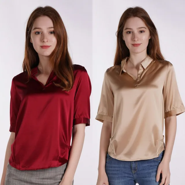 【Royal Silk】經典簡約蠶絲上衣