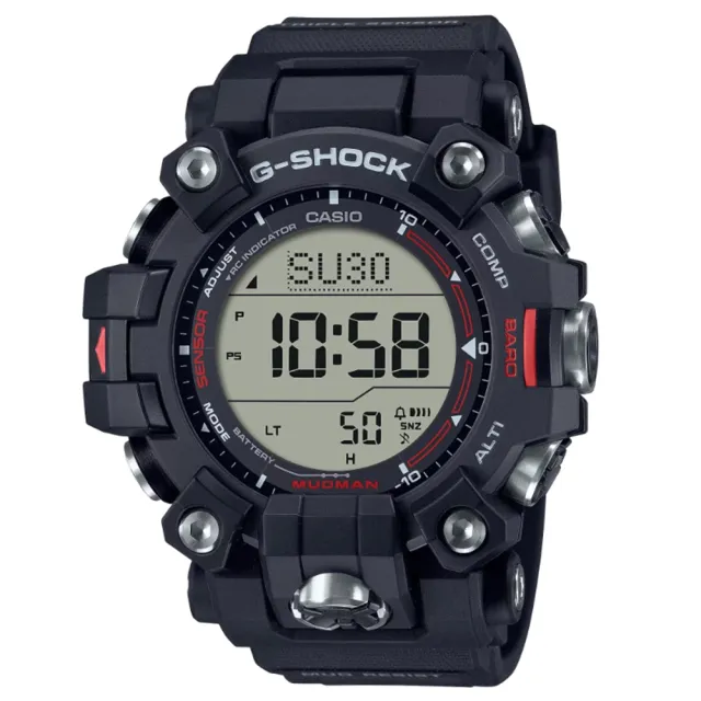 【CASIO 卡西歐】G-SHOCK  Master of G 系列 MUDMAN 防泥結構 太陽能電力 電子錶_GW-9500-1_52.7mm