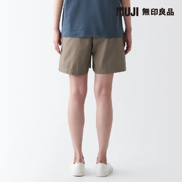 【MUJI 無印良品】女有機棉水洗平織布短褲(共6色)