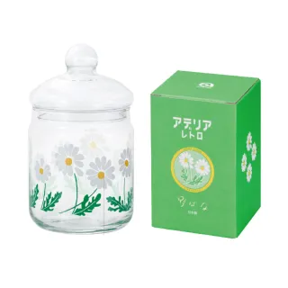 【ADERIA】日本製糖果罐 雛菊 680ml 1入 昭和系列(儲物罐 玻璃罐 糖果罐)