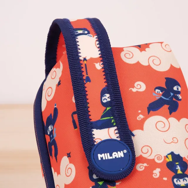 【MILAN】隨行畫筆袋著走4口式_功夫忍者(34件文具組)