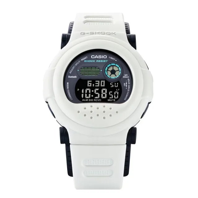 【CASIO 卡西歐】G-SHOCK 穿越時空 智慧藍芽 白色膠囊結構 G-B001SF-7_47mm