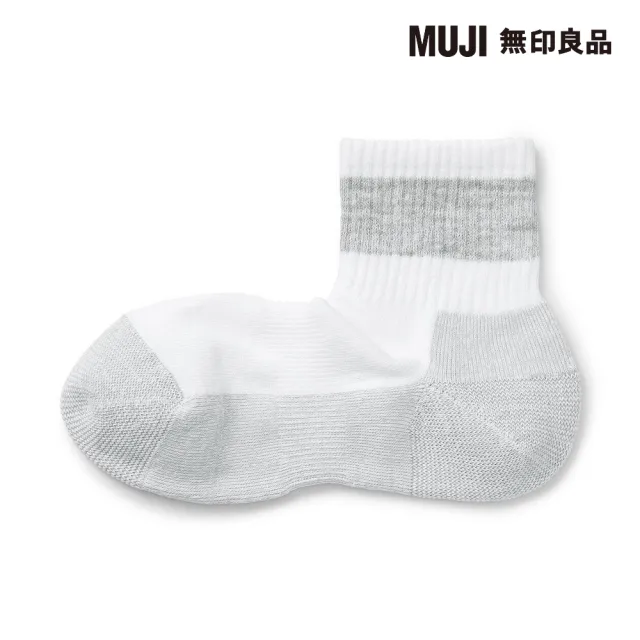 【MUJI 無印良品】男棉混足底圈絨厚織直角短襪(共4色)