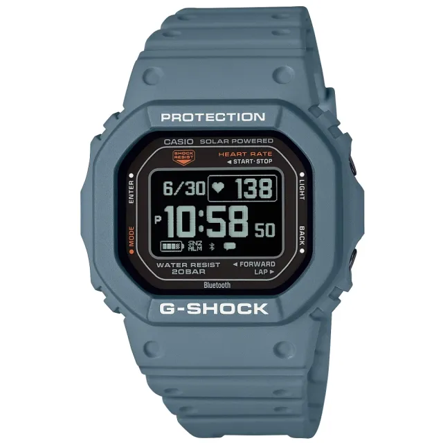 【CASIO 卡西歐】G-SHOCK G-SQUAD 強悍耐用 太陽能運動腕錶 禮物推薦 送禮首選(DW-H5600-2)