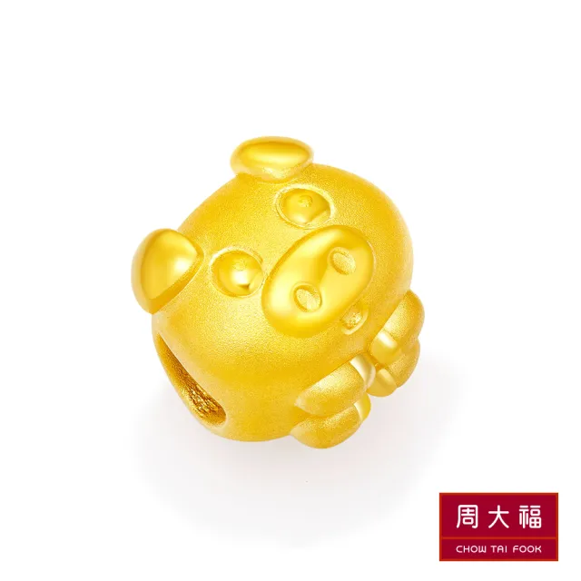 【周大福】生肖系列 幸福小豬黃金路路通串珠