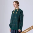 【betty’s 貝蒂思】印花高領長版毛衣(綠色)