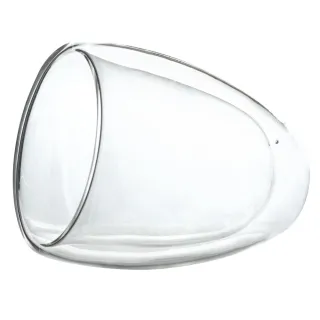 【工具達人】玻璃杯 雙層玻璃杯 350ml 咖啡杯 玻璃酒杯 隔熱杯 蛋型杯 玻璃水杯 水杯(190-DG350)