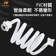 【Hao Teng】通用鋼頭螺絲型洗衣機進水管 3M 2入組(附萬能接頭 適合多數家庭)