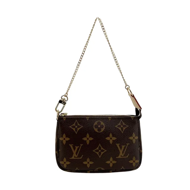 【Louis Vuitton 路易威登】Monogram帆布金鍊小包(M58009-咖)