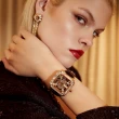 【Galtiscopio 迦堤】MISS X方鑽機械腕錶系列-玫瑰金框/黑色錶帶(DLMXRGBS001BLS)