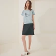 【ILEY 伊蕾】設計感口袋牛仔五分短裙(深藍色；M-XL；1232068264)