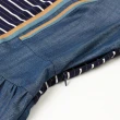 【ILEY 伊蕾】撞色織帶線條萊賽爾牛仔洋裝(藍色；M-XL；1232088764)