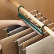 【Dagebeno荷生活】家用無折痕多層收納褲架 櫥櫃空間升級一抵六折疊褲架(4入)
