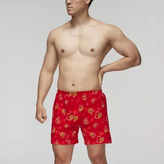 【Mr. DADADO】愛的豹豹 M-3L印花四角男內褲 天然絲光棉-吸濕排汗-GHQ334RS(紅)