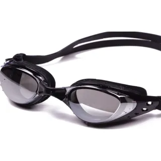 防霧防水防紫外線泳鏡蛙鏡黑色2入裝