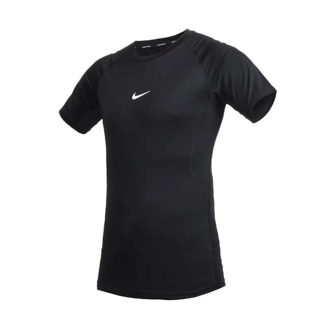 【NIKE 耐吉】男短袖緊身衣-DRI-FIT 休閒 上衣 黑白(FB7933-010)