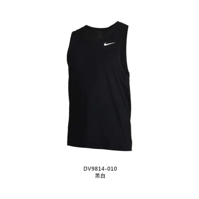 【NIKE 耐吉】男運動背心-無袖上衣 休閒 DRI-FIT 黑白(DV9814-010)