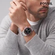 【FOSSIL 官方旗艦館】Fossil Blue 極簡撞色日曆指針手錶 銀色不鏽鋼錶帶 42 MM FS6013