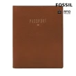 【FOSSIL 官方旗艦館】Travel 真皮RFID護照夾-咖啡色 SLG1499200