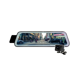 【GOPA】Q10 10吋高畫質行車紀錄器 高清1080P全螢幕電子後視鏡 倒車顯影(星光夜視 贈64G 可拉伸鏡頭)
