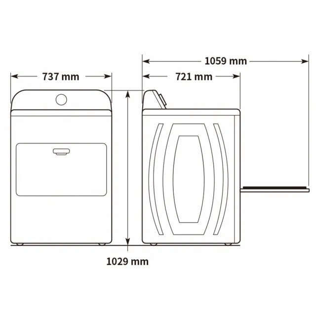 【Whirlpool 惠而浦】12公斤◆Essential Dry系列下拉門快烘天然瓦斯型乾衣機(WGD5010LW)