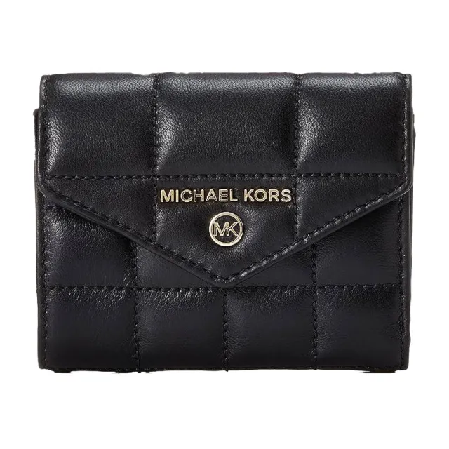 Michael Kors】Michael Kors 最新款小香風信封式短夾黑色- momo購物網