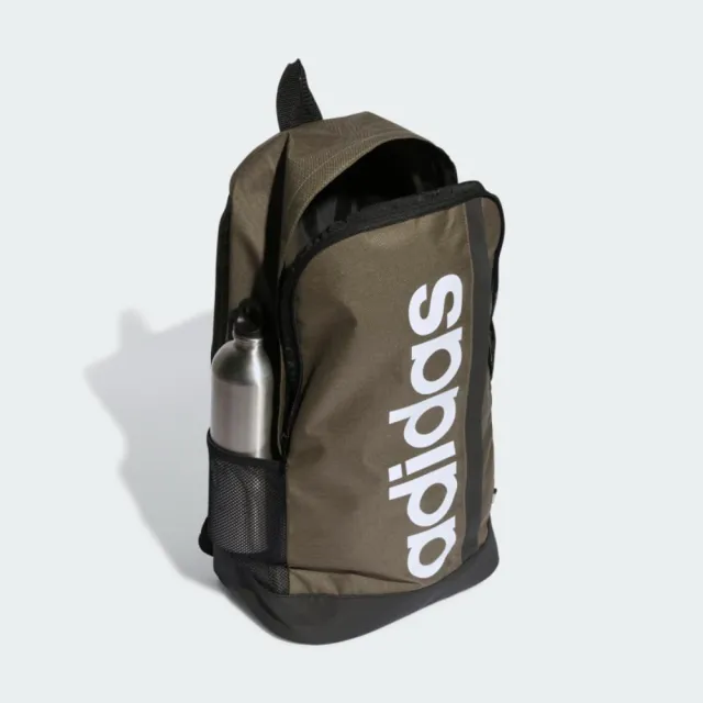 【adidas 愛迪達】後背包 運動包 書包 旅行包 登山包 LINEAR BP 綠 HR5344