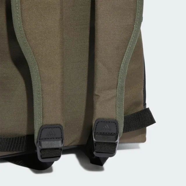 【adidas 愛迪達】後背包 運動包 書包 旅行包 登山包 LINEAR BP 綠 HR5344