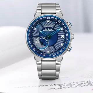 【CITIZEN 星辰】GENTS系列 光動能 GPS衛星對時 多功能腕錶 44mm(CC3030-53L)